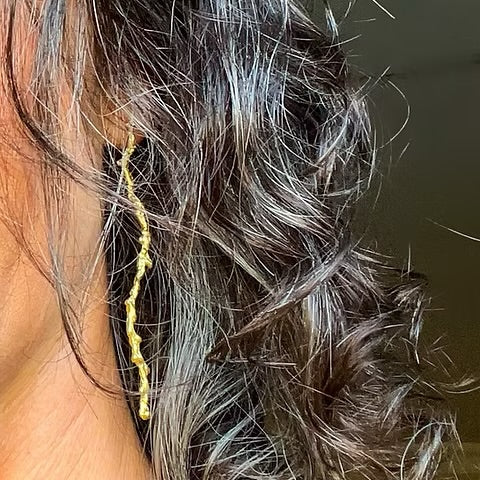 Müge Nisari Nature collectie Earring Taru in zilver of gold plated per paar