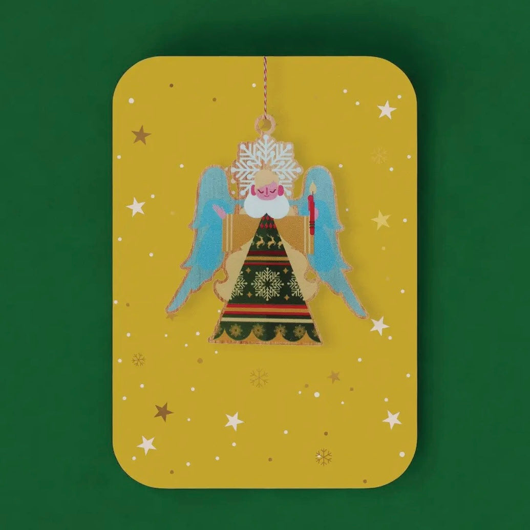 Alljoy Wooden Ornament Christmas Card