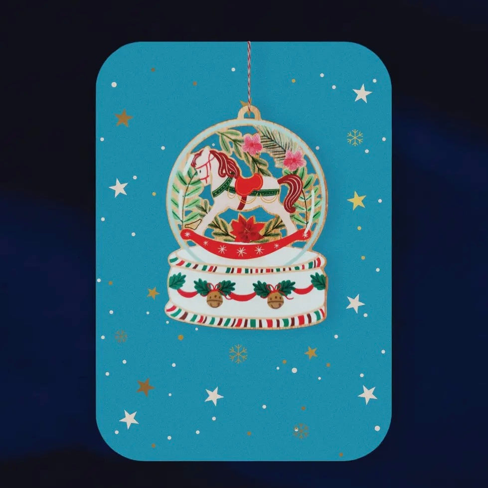 Alljoy Wooden Ornament Christmas Card