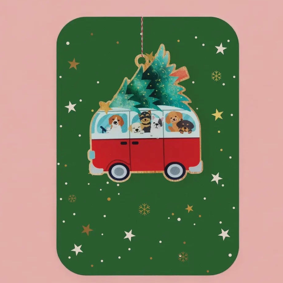 Alljoy Wooden Ornament Christmas Card
