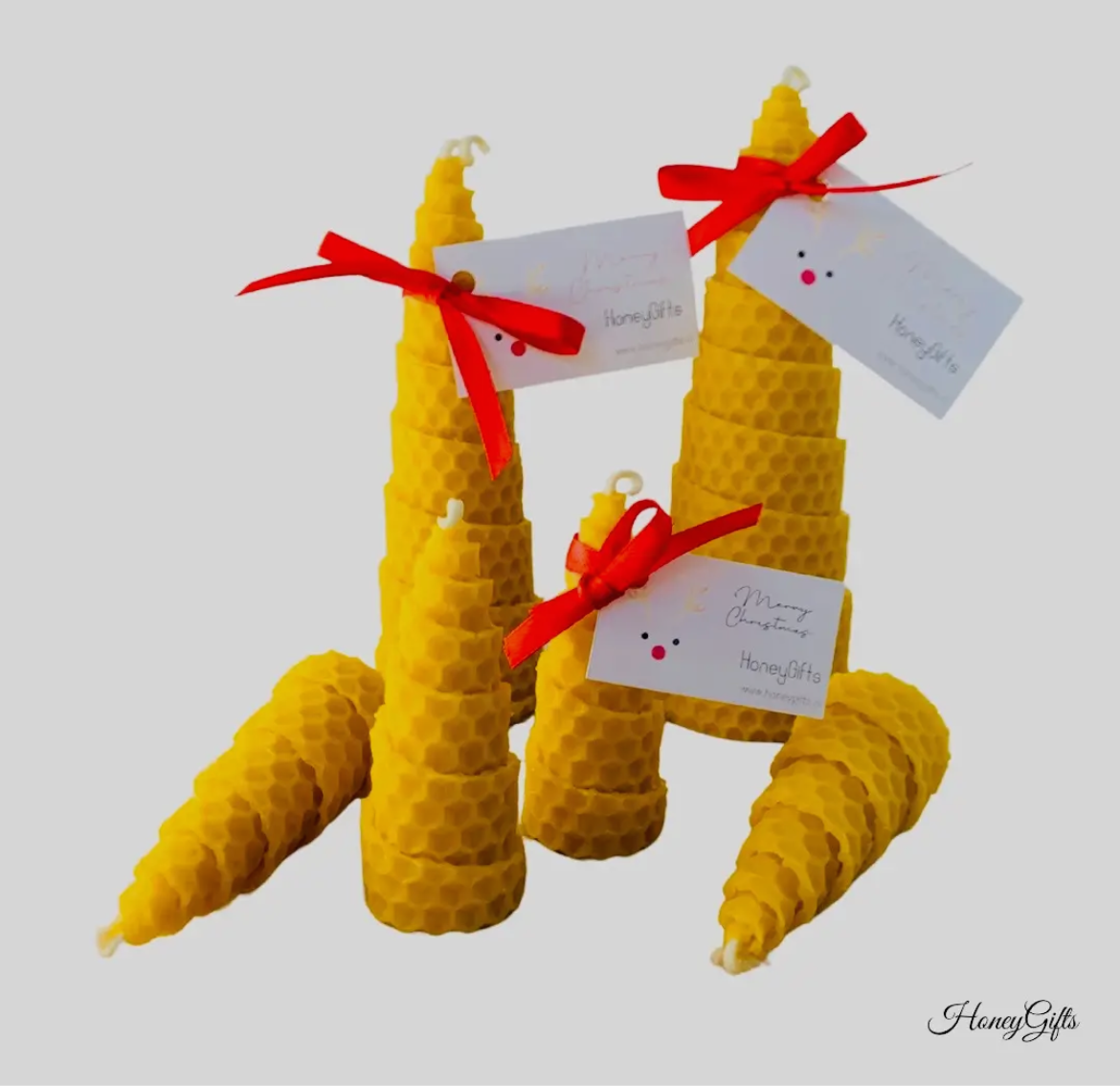 HoneyGifts Kerstboom M 100% bijenwaskaars