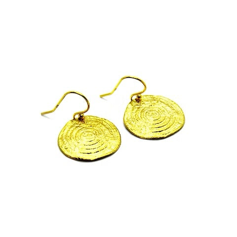 Müge Nisari Water collectie Ripple Earring in zilver of gold plated per paar