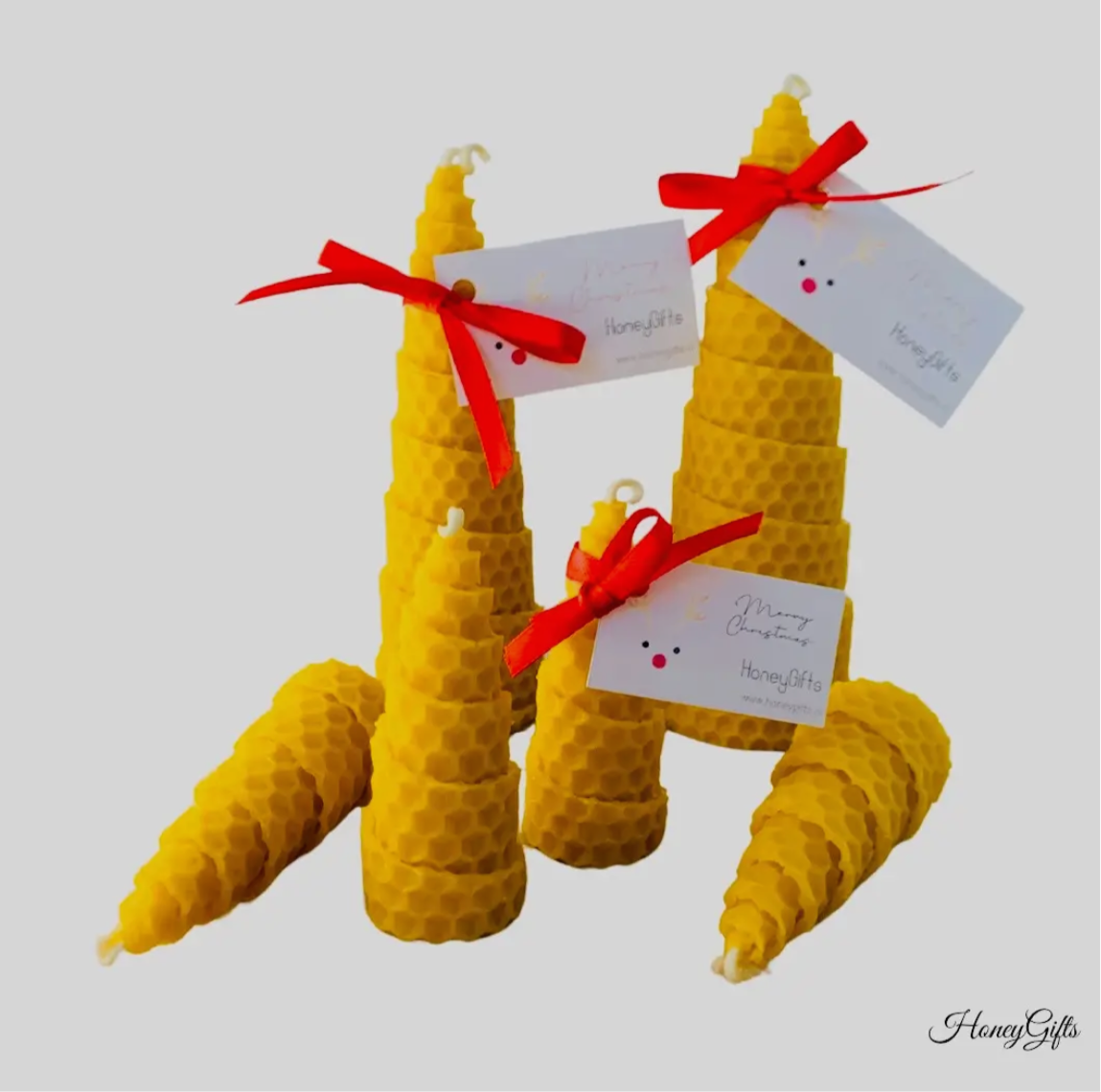 HoneyGifts Kerstboom M 100% bijenwaskaars