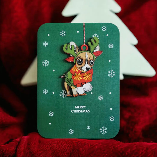 Alljoy Wooden Ornament Christmas Card