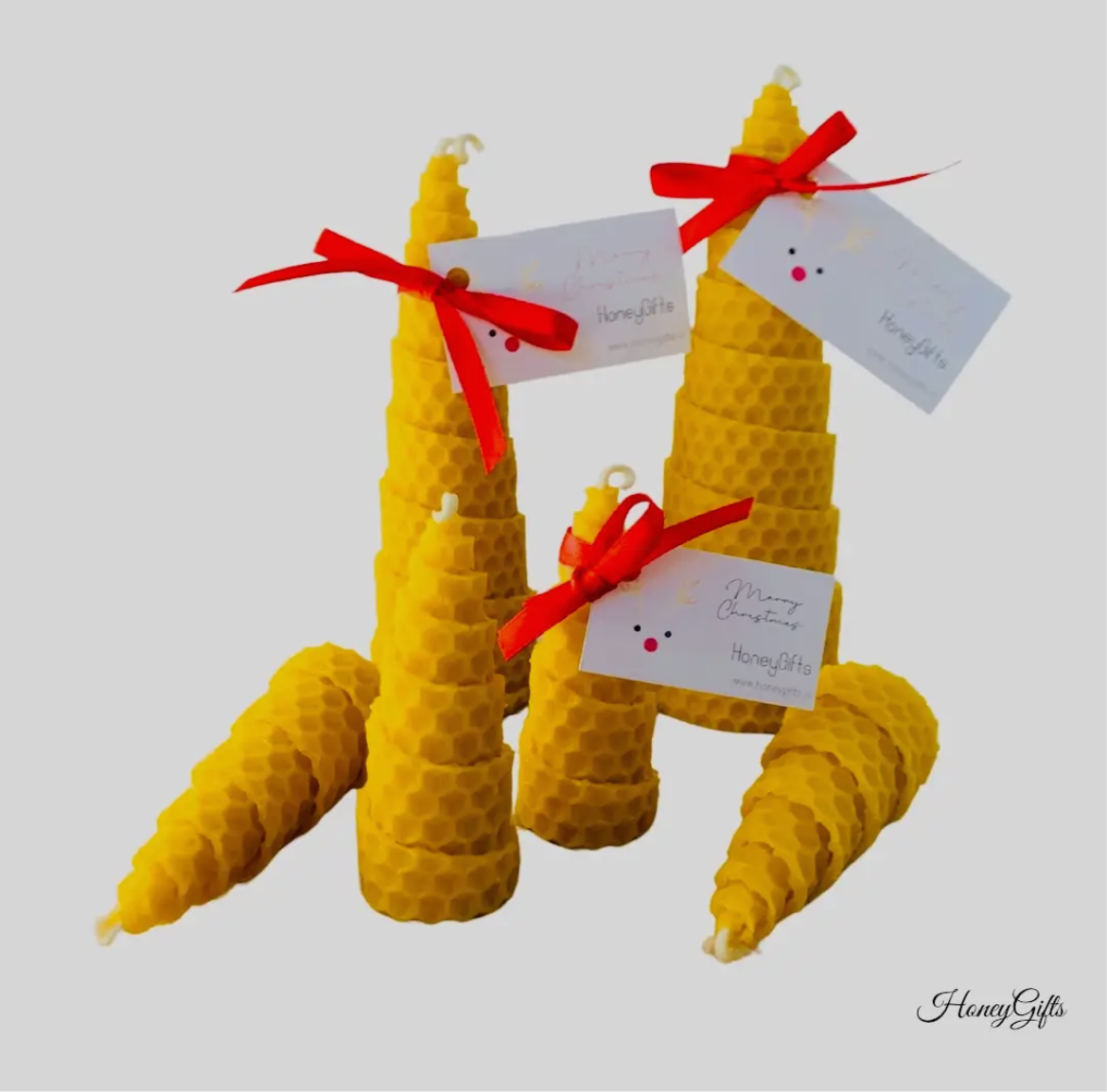 HoneyGifts Kerstboom M 100% bijenwaskaars