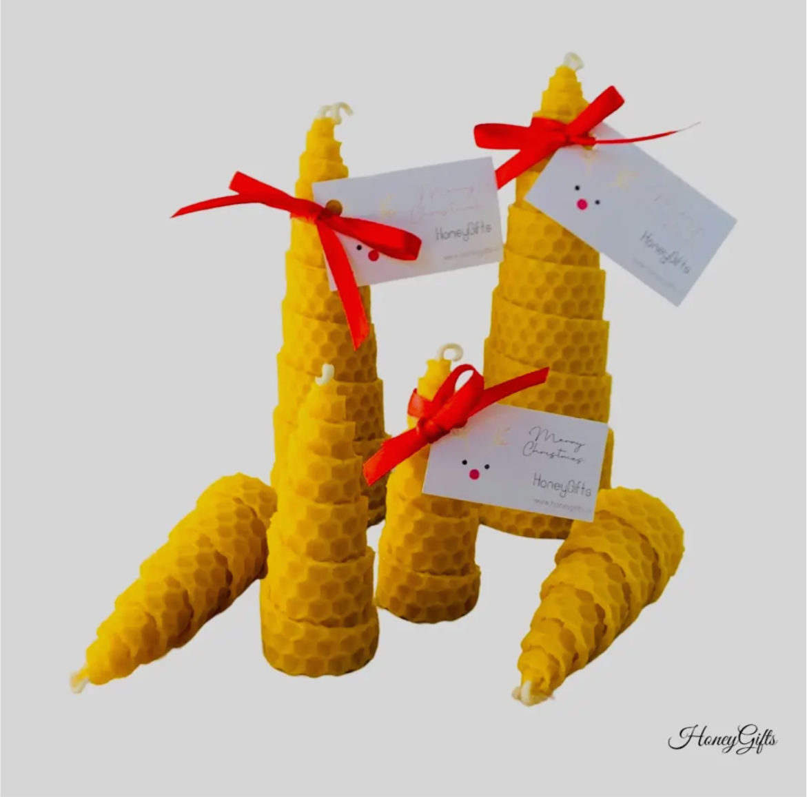 HoneyGifts kerstboom S van 100% bijenwas